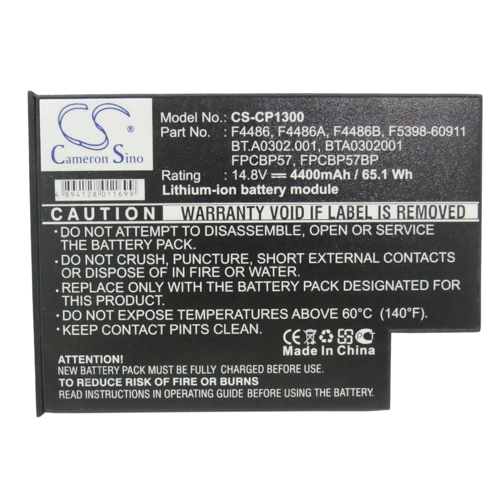 Compatible battery replacement for HP  BT.A0902.001, F4287-51800, 4UR18650F-2-QC-EF3, FPCBP57, 4UR18650F-QC-ET2S...