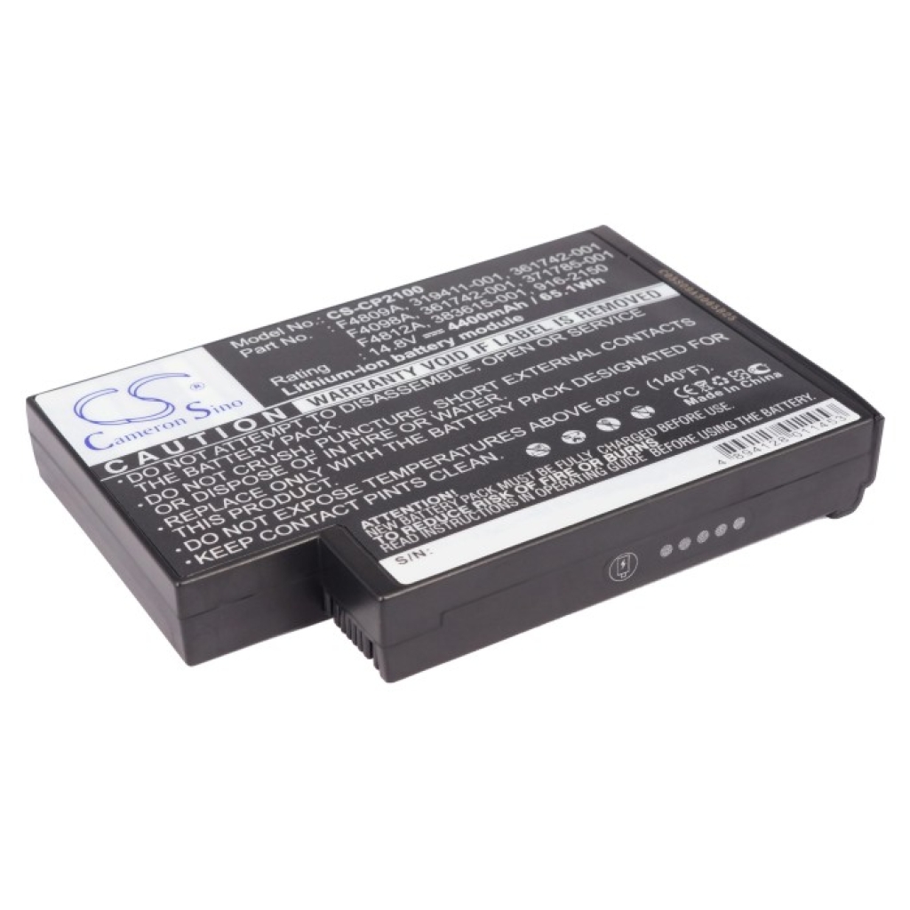 Compatible battery replacement for Compaq  F4809-60901, 113955-001, HSTNN-Q09C, 383615-001, CGR-B/874AE...