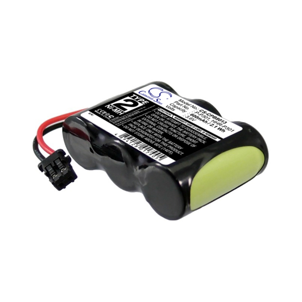 Compatible battery replacement for GE  38100, KX-T3930, 2102, BT-11, STB124...