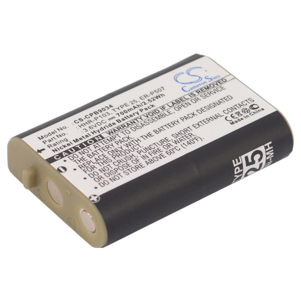 Compatible battery replacement for Panasonic  BT103, 249, N4HHGMB00005, 89-1324-00-00, N4HHGMB00001...