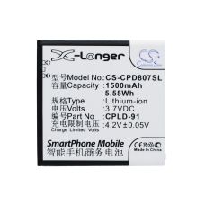 Compatible battery replacement for Coolpad CPLD-91