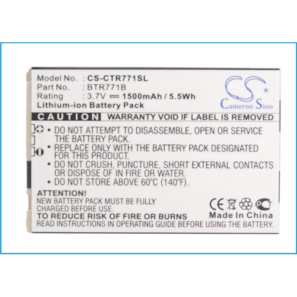 Compatible battery replacement for Verizon  BTR771B