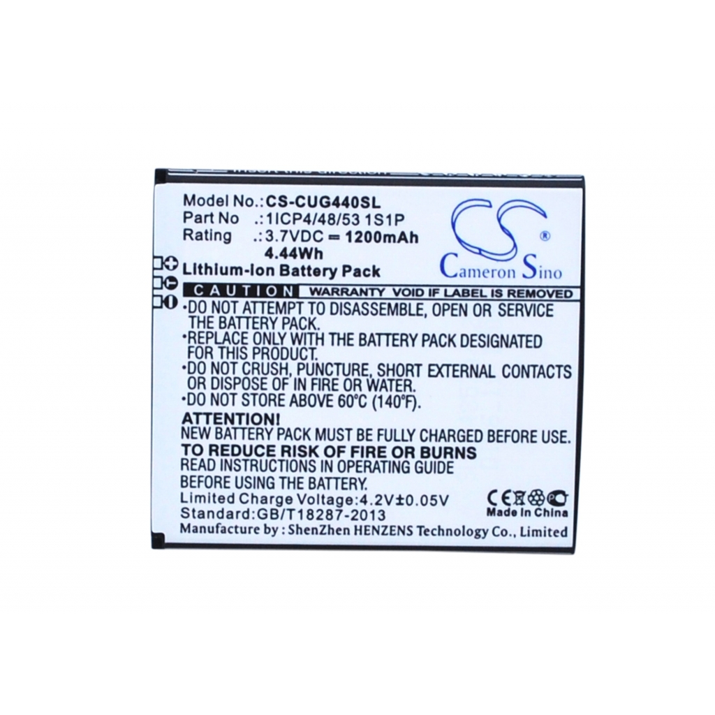 Compatible battery replacement for Cube1  1ICP4/48/53 1S1P