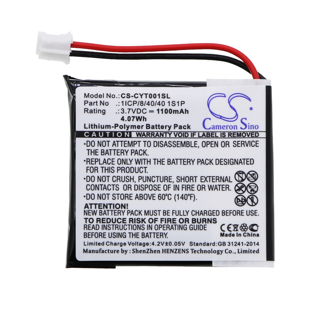 Compatible battery replacement for Coyote 1ICP/8/40/40 1S1P