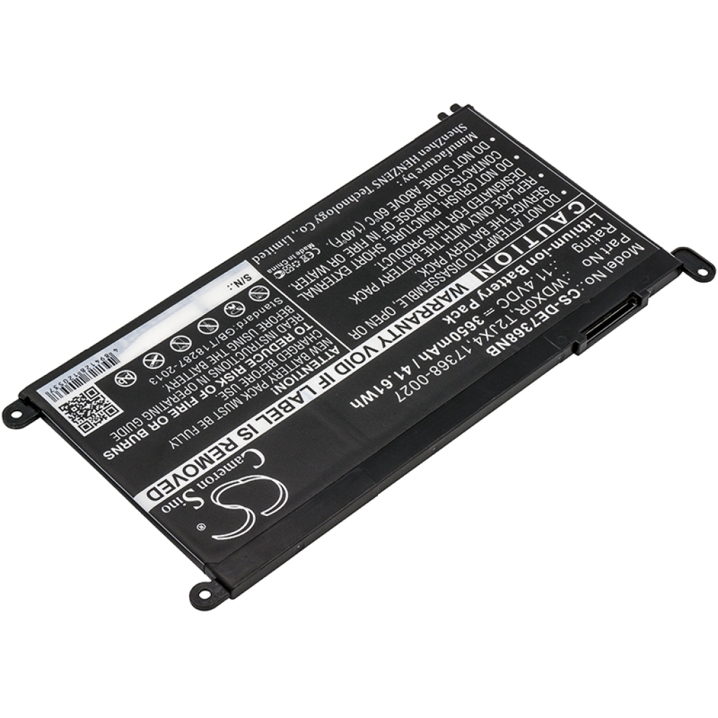 Compatible battery replacement for DELL  B07DFK12MV, P32E001, T2JX4, 1VX1H, P26T...