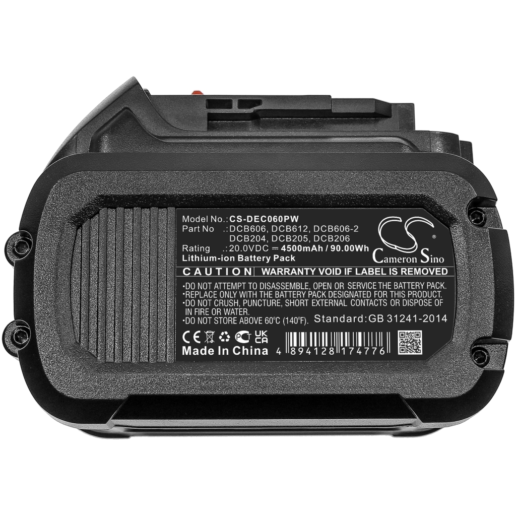 Compatible battery replacement for DeWalt  DCB180, DCB201, DCB612, DCB120, DCB182-XE...