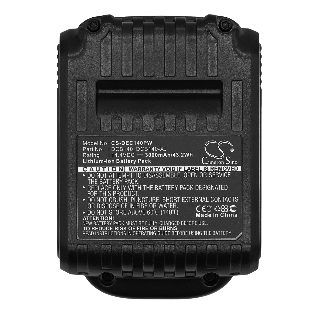 Compatible battery replacement for DeWalt  DCB140-XJ, DCB140, DCB145, DCB143