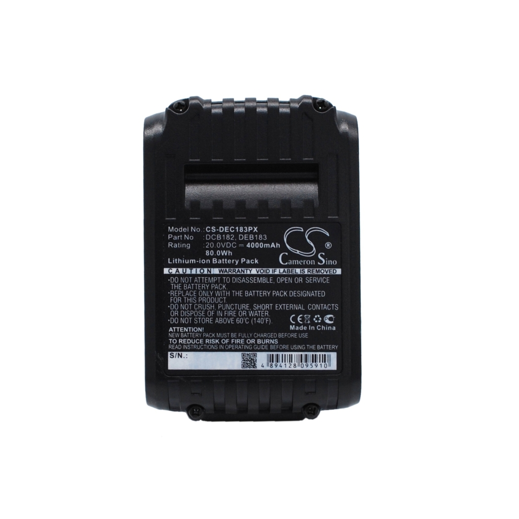 Compatible battery replacement for DeWalt  BAT207T23, DCB182, BAT20-7T14, BAT207T54H, BAT207T134H...