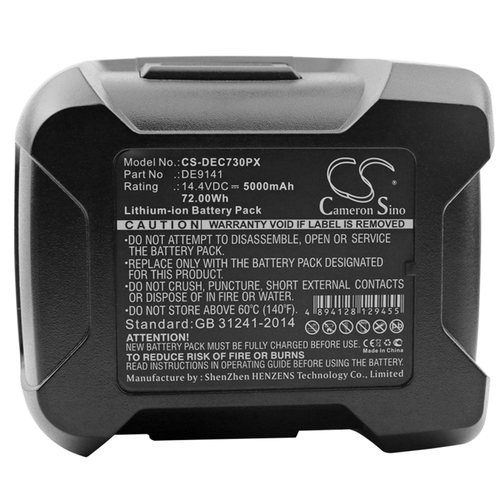 Compatible battery replacement for DeWalt  DE9141