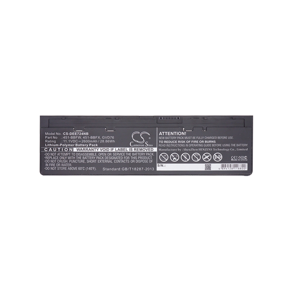 Notebook battery DELL CS-DEE724NB