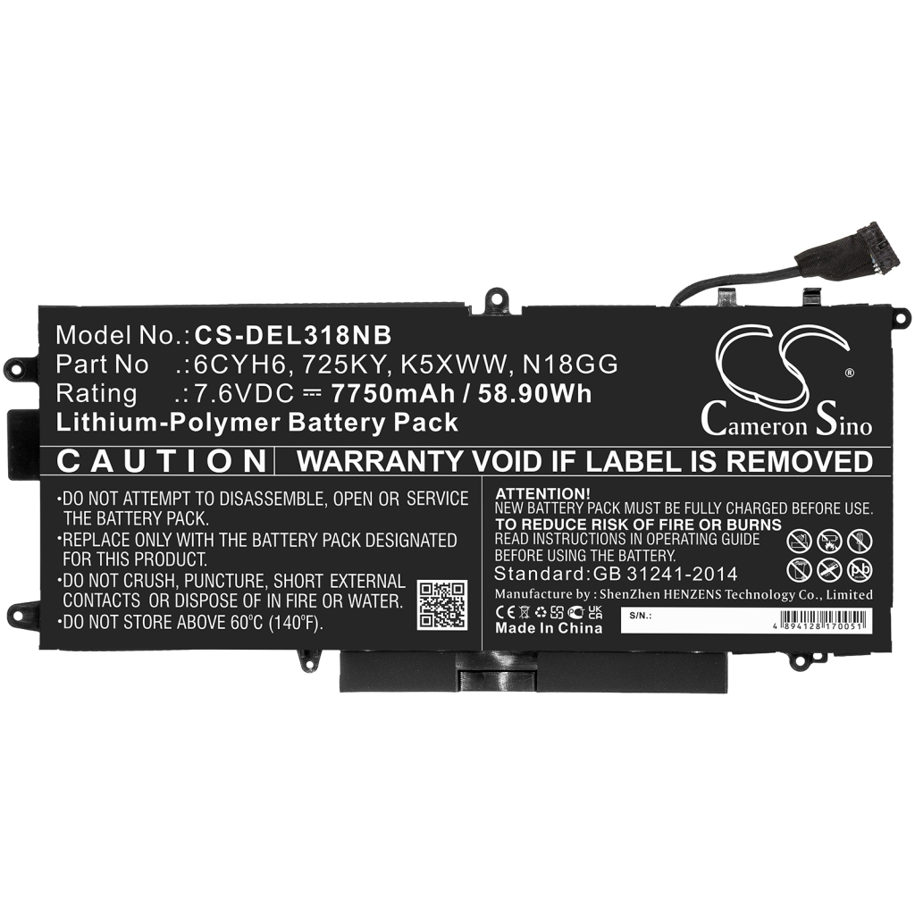 Notebook battery DELL N012L7390-C-D1706FTCN