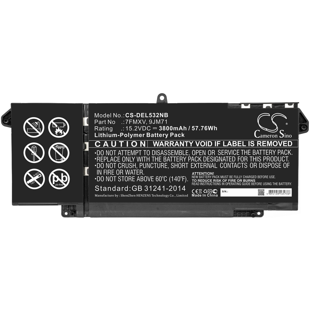 Notebook battery DELL Latitude 7520