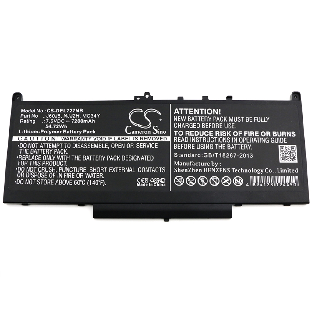 Compatible battery replacement for DELL  J60J5, 242WD, P26S, GG4FM, WYWJ2...