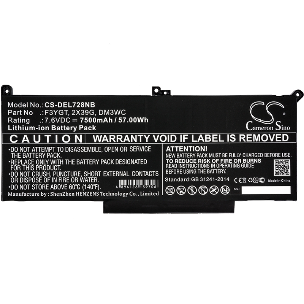 Compatible battery replacement for DELL  0F3YGT, DM3WC, 0DM3WC, 453-BBCF, 451-BBYE...