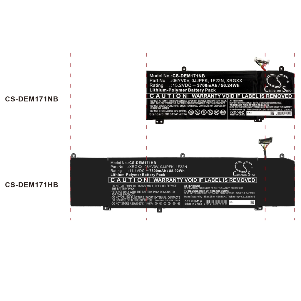 Notebook battery DELL CS-DEM171HB