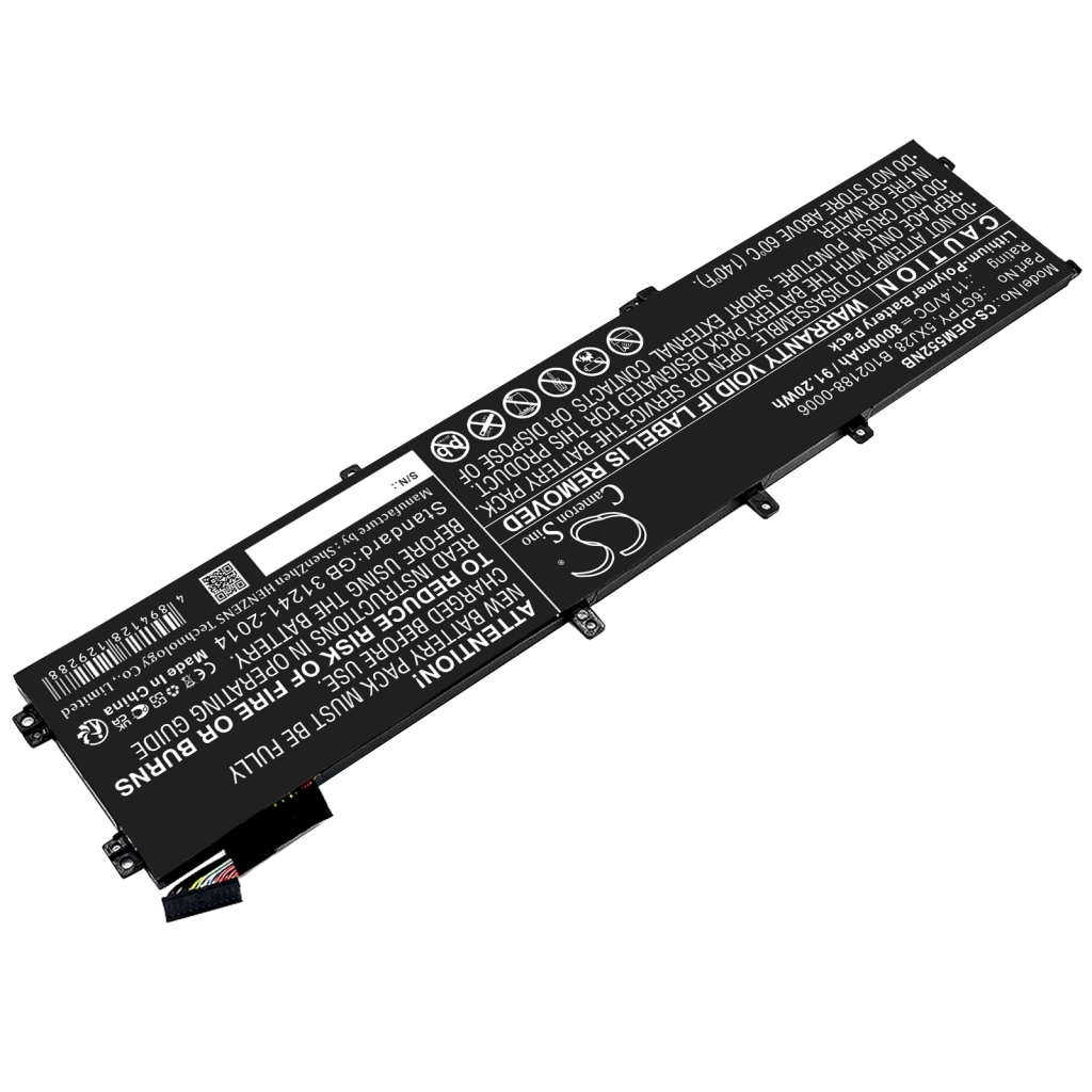 Compatible battery replacement for DELL  5D91C, B07DG1TZ4P, 5041C, H5H20, B0768CM848...