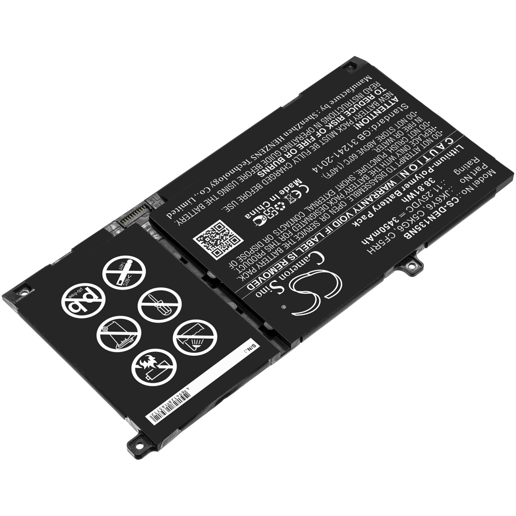 Compatible battery replacement for DELL  C5KG6, JK6Y6, CF5RH