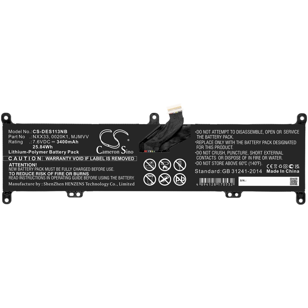 Notebook battery DELL CS-DES113NB