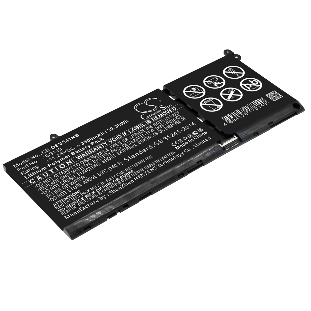 Compatible battery replacement for DELL  G91J0