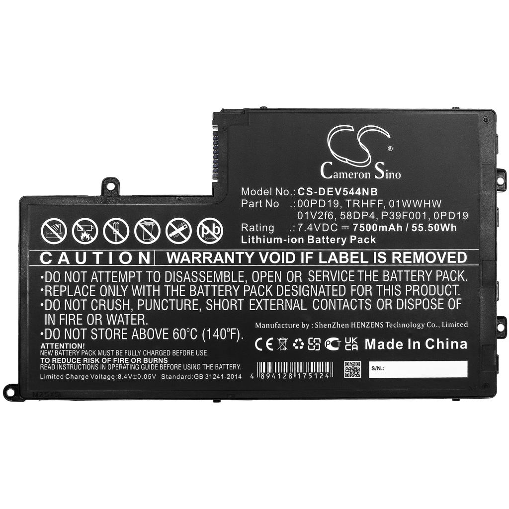 Notebook battery DELL M5455D-2828S