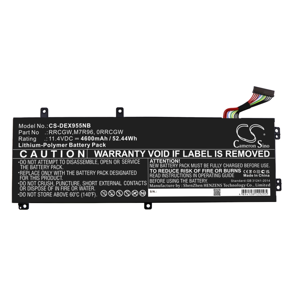 Compatible battery replacement for DELL  GPM03, 5XJ28, M7R96, 0GPM03, D1828...