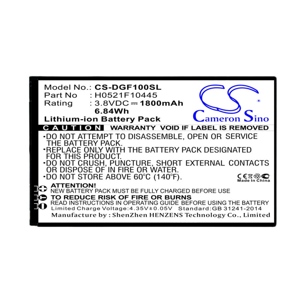 Battery Replaces H0521F10445