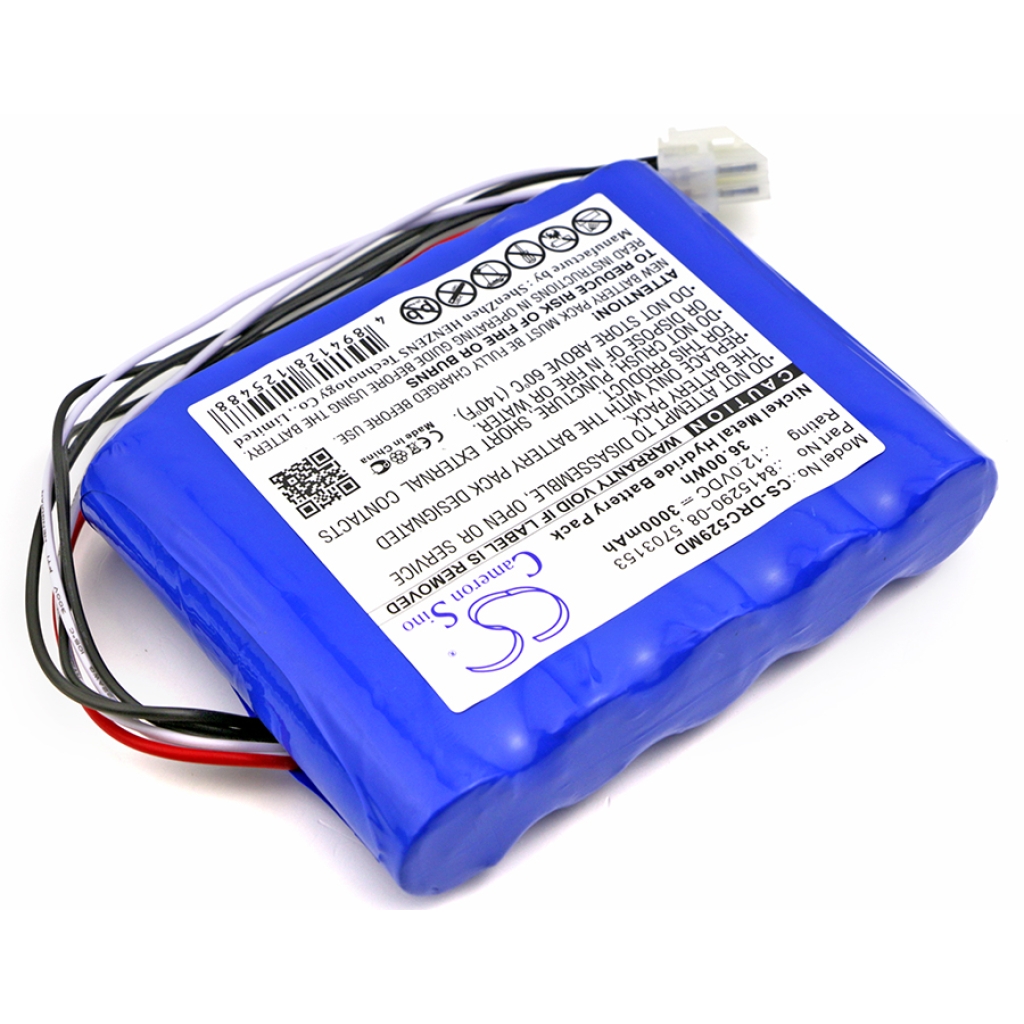 Compatible battery replacement for Drager  5703153, 02271, OM11759, 8415290-08, 5703153-05