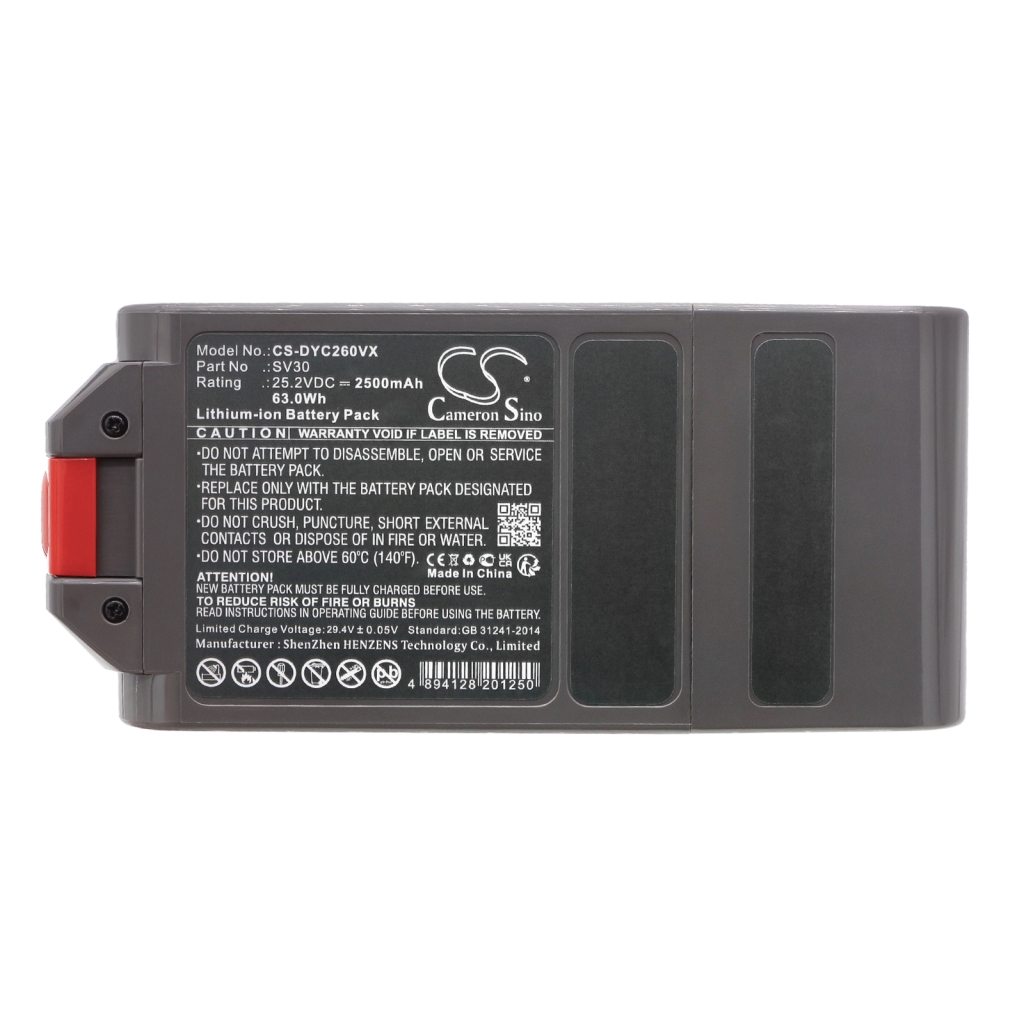 Compatible battery replacement for Dyson  394167-1, 386706-85, SV30, 965470-01