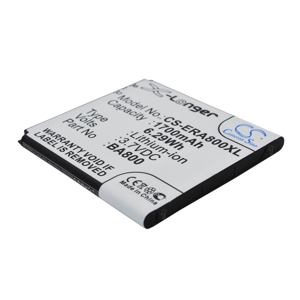 Compatible battery replacement for Sony Ericsson  BA800