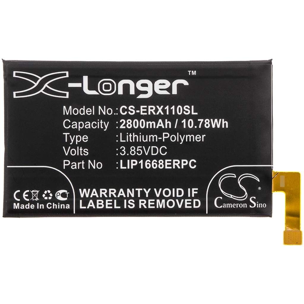 Compatible battery replacement for Sony  LIP1668ERPC