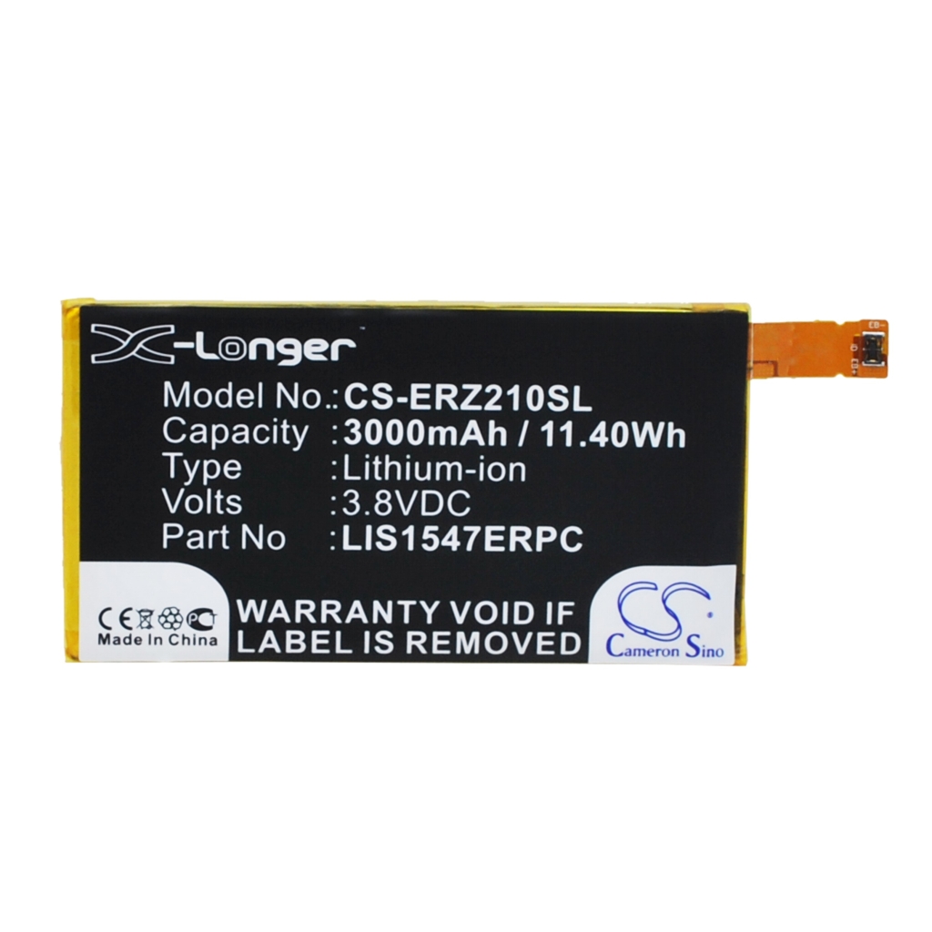 Compatible battery replacement for Sony Ericsson LIS1547ERPC