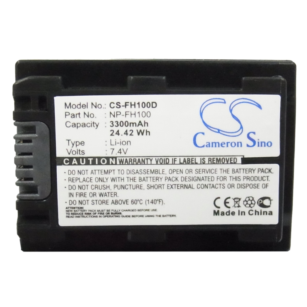 Compatible battery replacement for Sony  NP-FH100