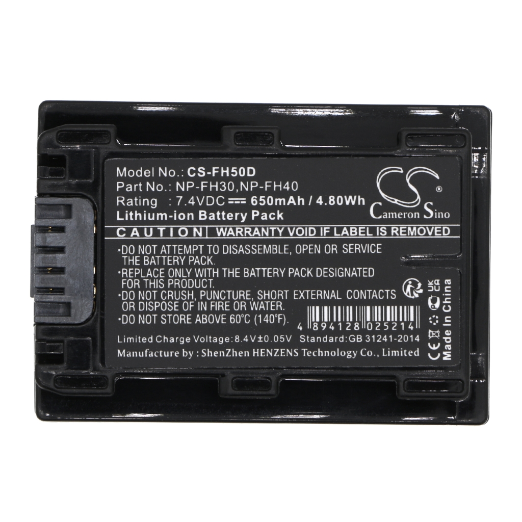 Compatible battery replacement for Sony  NP-FH40, NP-FH30, NP-FH60, NP-FH50