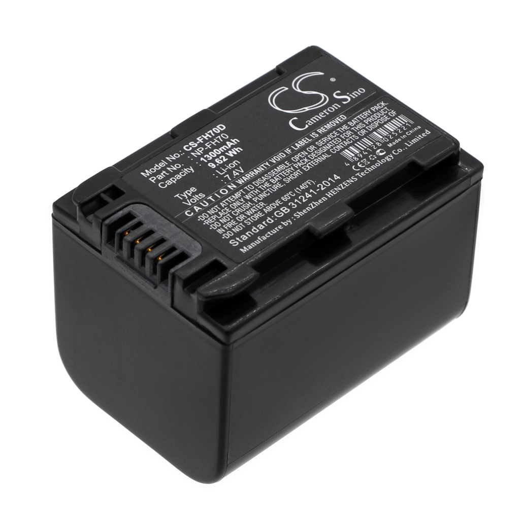 Compatible battery replacement for Sony  NP-FH70