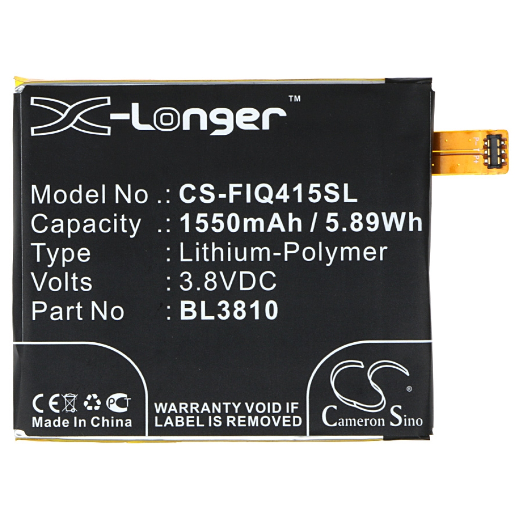 Compatible battery replacement for Fly  BL3810