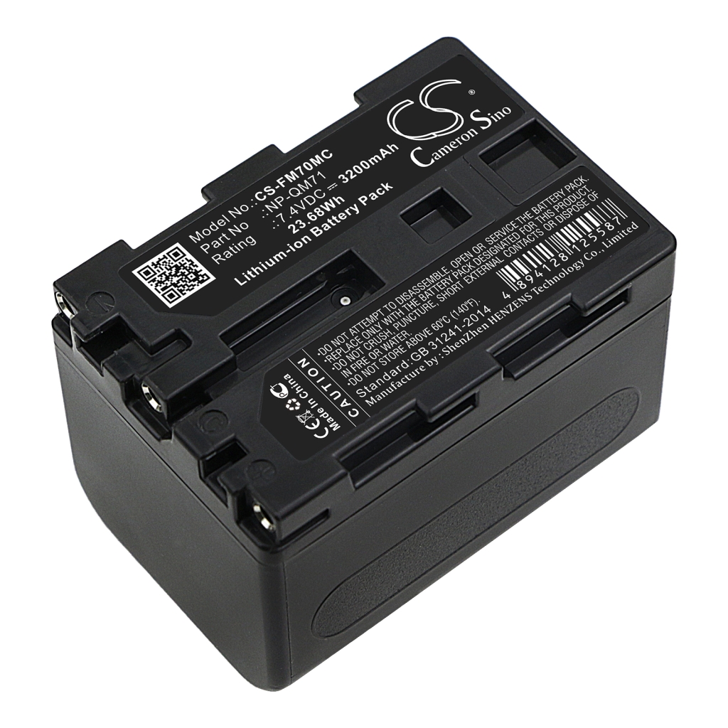 Compatible battery replacement for Sony  NP-FM71, NP-FM70, NP-QM71, NP-QM70