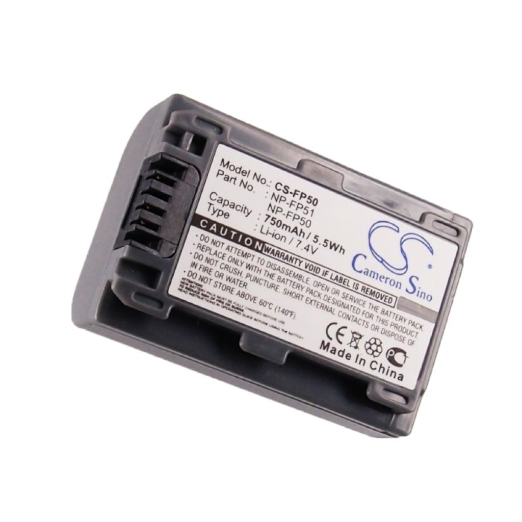 Compatible battery replacement for Sony  NP-FP50, NP-FP30, NP-FP51