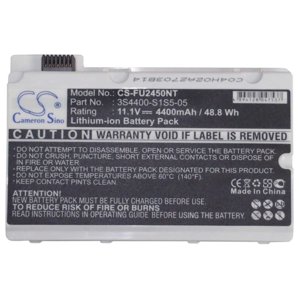 Compatible battery replacement for Uniwill  3S4400-S3S6-07, 3S4400-S1S5-05