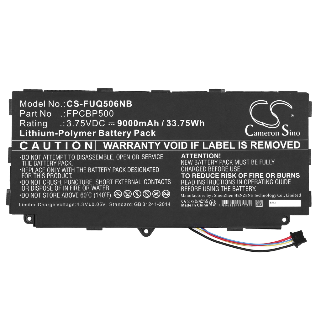 Compatible battery replacement for FUJITSU  FPCBP500, FPB0327