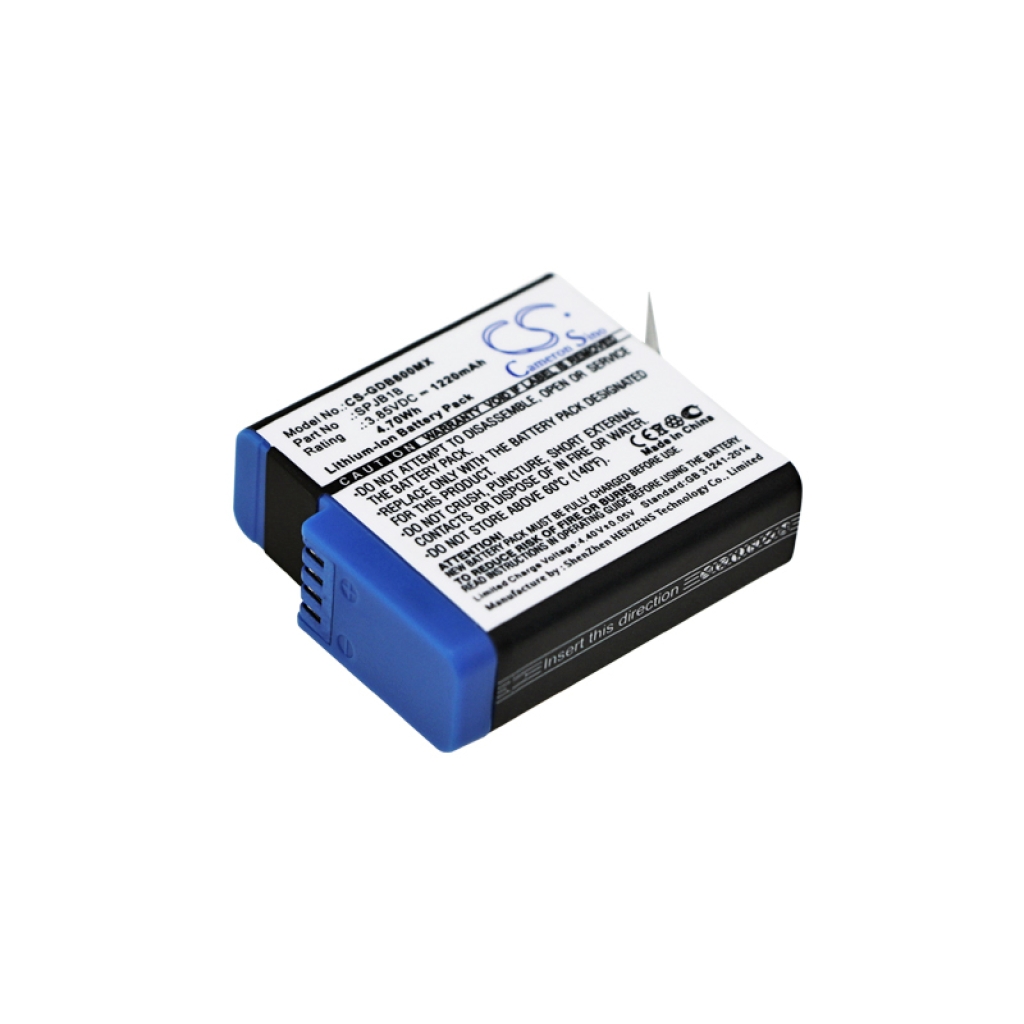 Compatible battery replacement for GoPro  AABAT-001, SPJB1B, 601-27537-000, AHDBT-801, 601-10197-00...