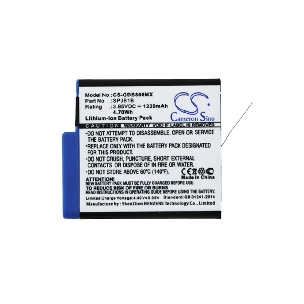 Compatible battery replacement for GoPro  AHDBT-501, AABAT-001-AS, AABAT-001, SPJB1B, 601-27537-000...