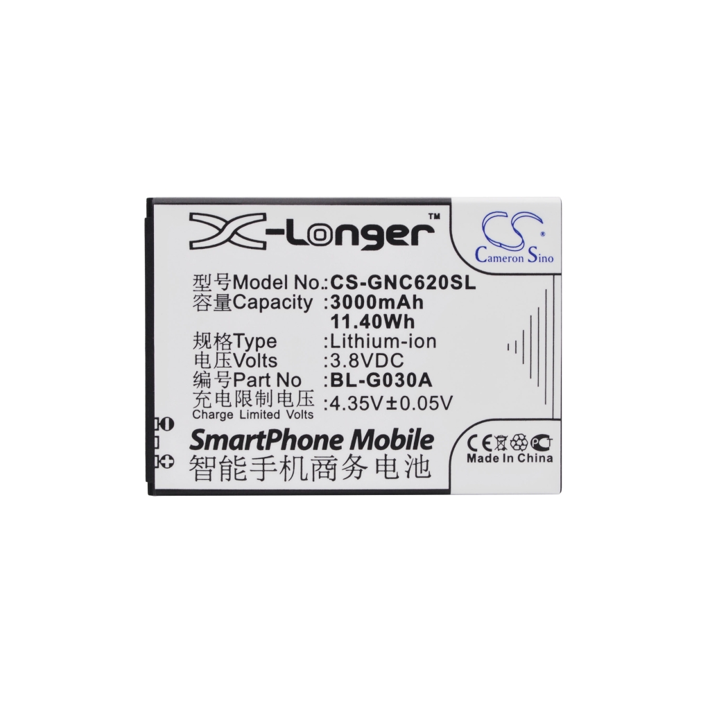 Compatible battery replacement for GIONEE  BL-G030A