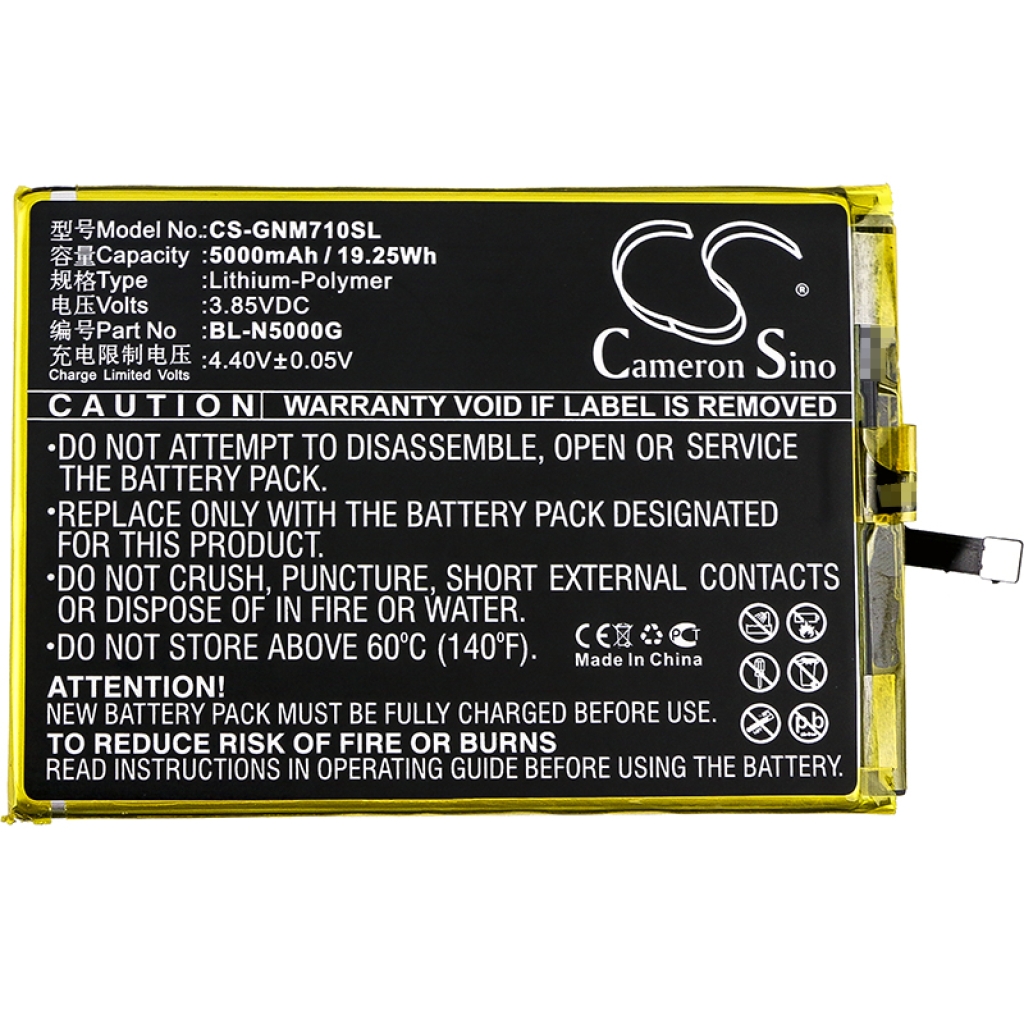 Compatible battery replacement for GIONEE  BL-N5000G