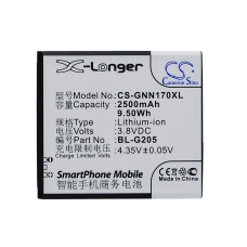 Compatible battery replacement for GIONEE BL-G205