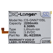 Compatible battery replacement for GIONEE BL-N2200A