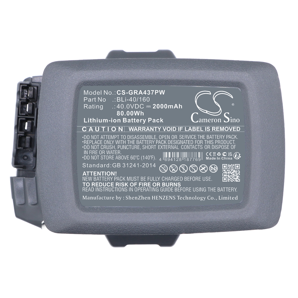 Compatible battery replacement for Gardena  BLi-40/160, 28311, BLi-40/100, 9843-20, 9843...