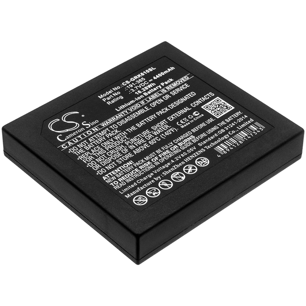 Compatible battery replacement for GE  191-365, 191-356