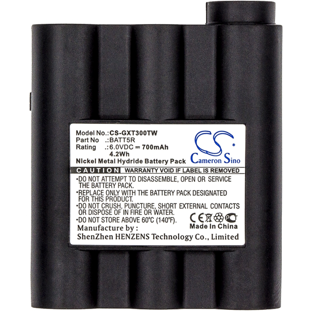 Compatible battery replacement for Midland  BATT-5R, AVP17, PB-ATL/G7, AVP-17, BATT5RX...