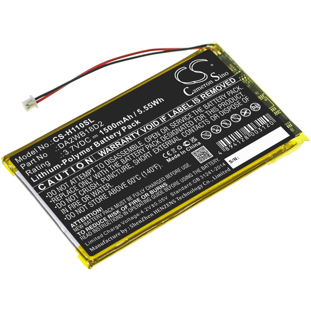 Compatible battery replacement for Iriver  DA2WB18D2