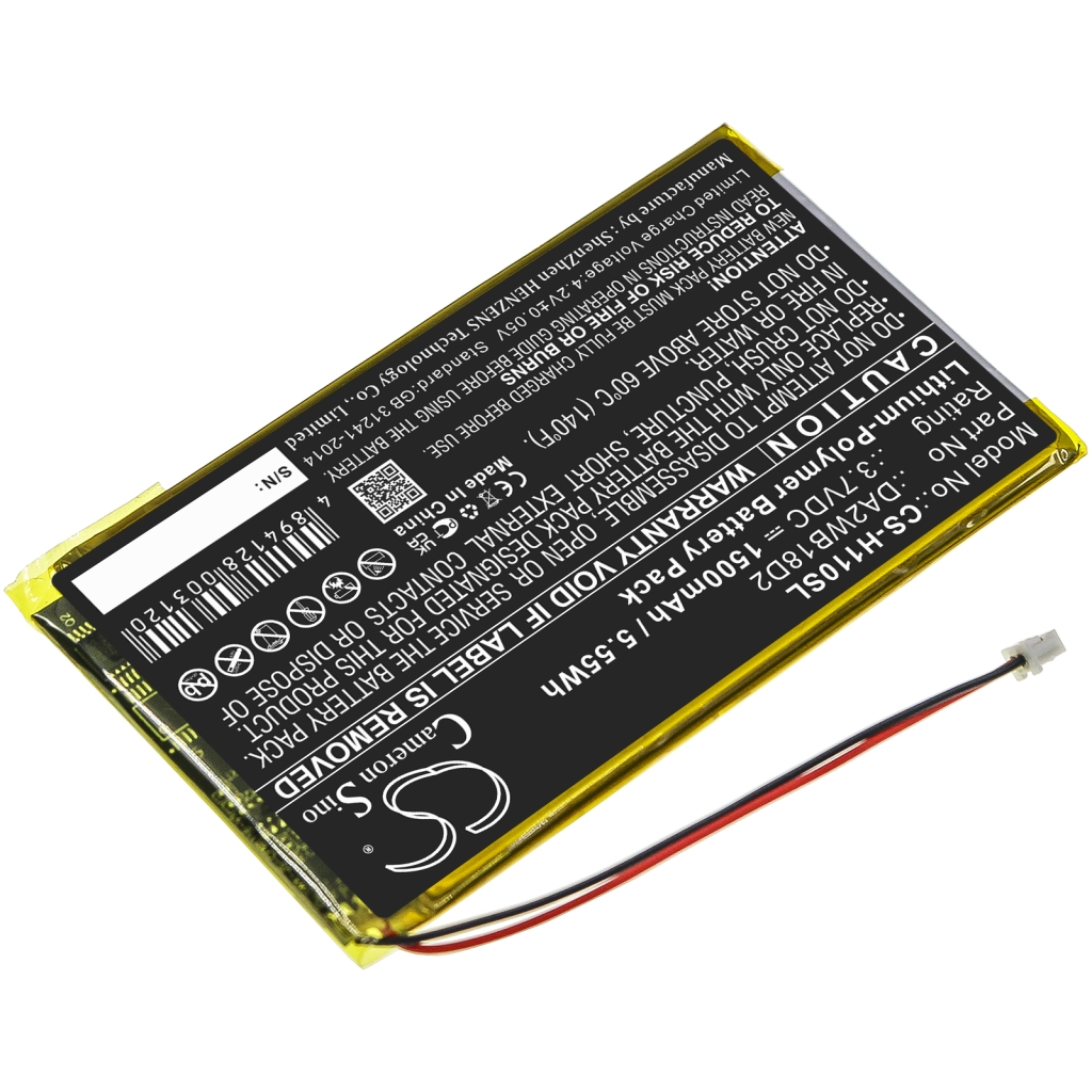 Compatible battery replacement for Iriver  DA2WB18D2